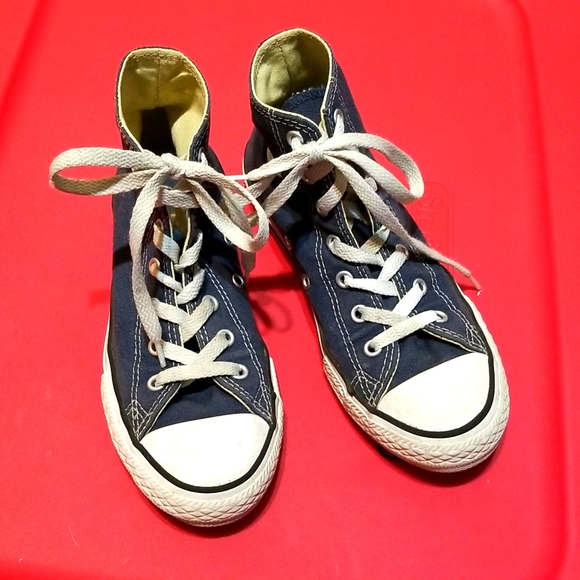 Converse Chuck Taylor youth all star blue and white sneakers